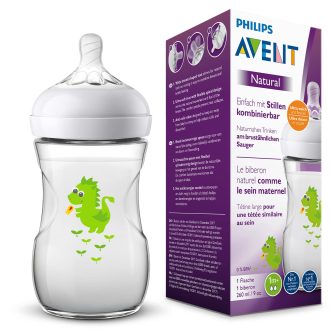Natural Feeding Bottle with Dragon Design, 260m