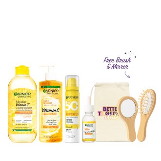 Garnier SkinActive Fast Bright Essentials Bundle + Free Gifts At 20% Off