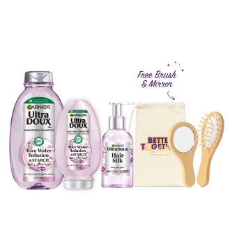 Garnier Ultra Doux Rice Water Essential Trio Bundle + Free Gifts