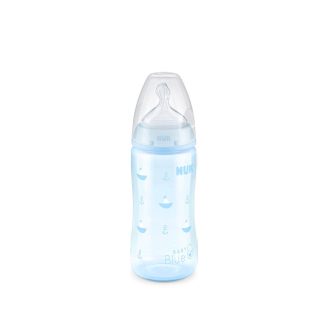 First Choice+ Baby Bottle with Teat 0-6M - 300ml / Blue